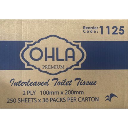 1125 Interleaved Toilet Tissues (250sheets X36 Pack)